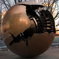 Шар пустотелый медь (198301) монтаж - сфера арт-объект ø 1000 мм. пустотелая  в Липках