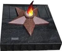 Звезда из красного гранита имитация пламени в Липках (518453)