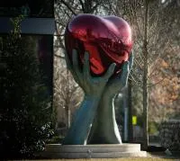 Скульптура сердце нержавеющая сталь (518280) сертификат арт-объект  в Липках