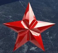 Красная звезда на граните в Липках (518429)