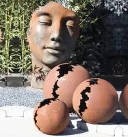 Кортен 3 шара — парк декор (518952) ∅ 950 750 450 мм. Липки 
