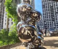 Скульптура из зеркальных шаров нержавеющая сталь (517531) поставка арт-объект  в Липках