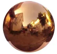 Шар полированный из меди (198300) монтаж - сфера арт-объект ø 1000 мм. пустотелая  в Липках