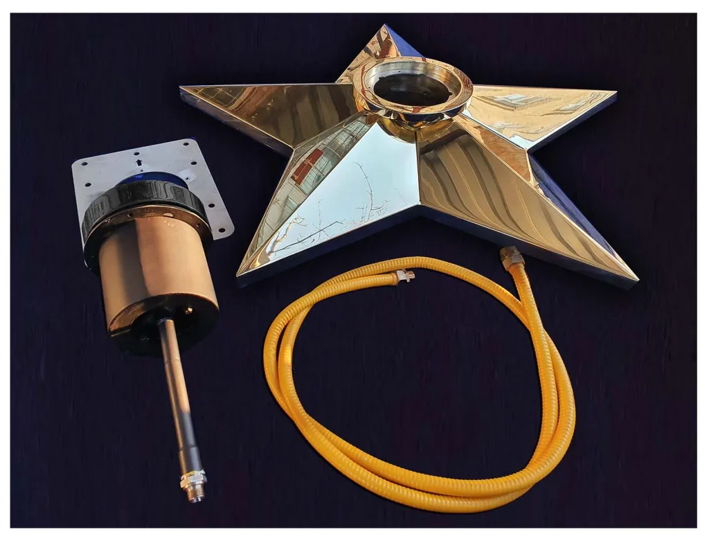 Вечный огонь звезда с газовой ветроустойчивой горелкой - комплект поставки Липки 